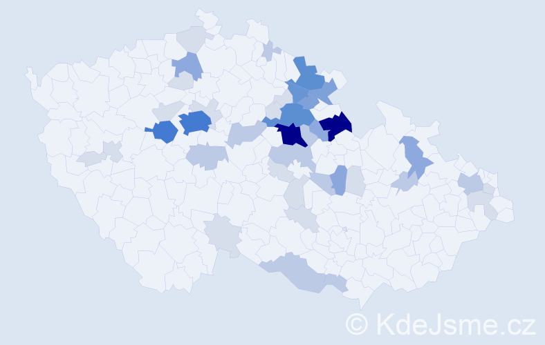 Příjmení: 'Rykrová', počet výskytů 139 v celé ČR