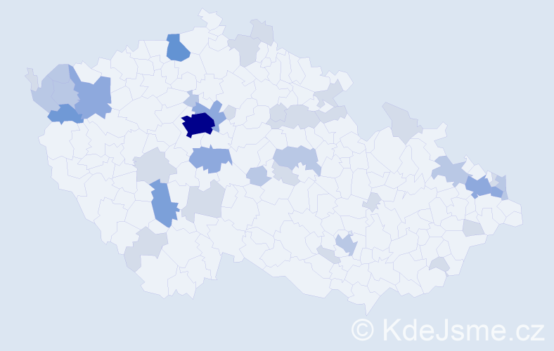 Příjmení: 'Bernáthová', počet výskytů 89 v celé ČR