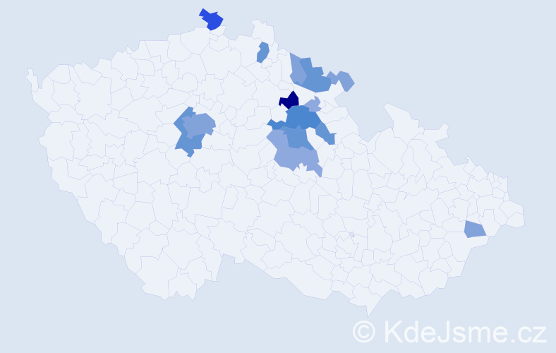 Příjmení: 'Knajfl', počet výskytů 43 v celé ČR