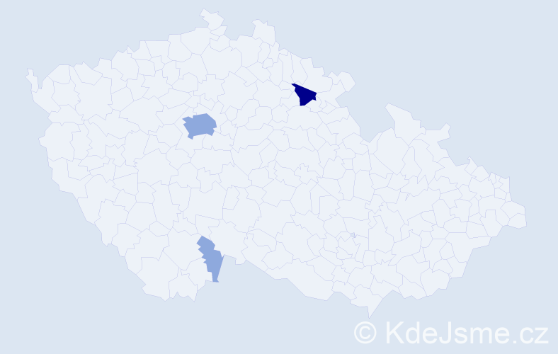 Příjmení: 'Rausa', počet výskytů 7 v celé ČR