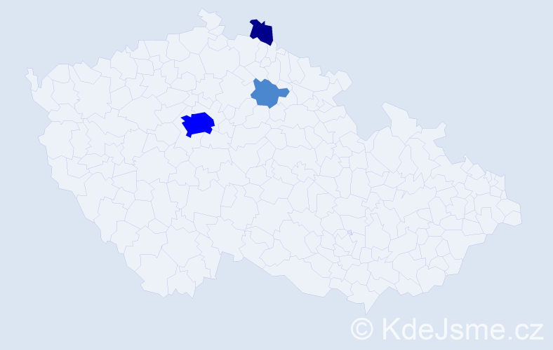 Příjmení: 'Homér', počet výskytů 6 v celé ČR