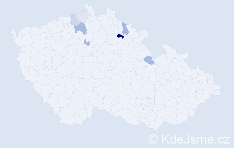 Příjmení: 'Pyciaková', počet výskytů 20 v celé ČR