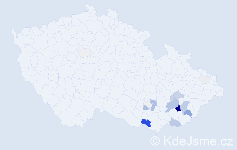 Příjmení: 'Goiš', počet výskytů 46 v celé ČR