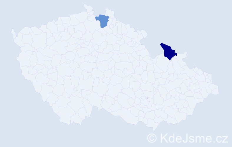 Příjmení: 'Ioakimidis', počet výskytů 2 v celé ČR