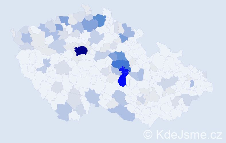 Příjmení: 'Odvárka', počet výskytů 400 v celé ČR