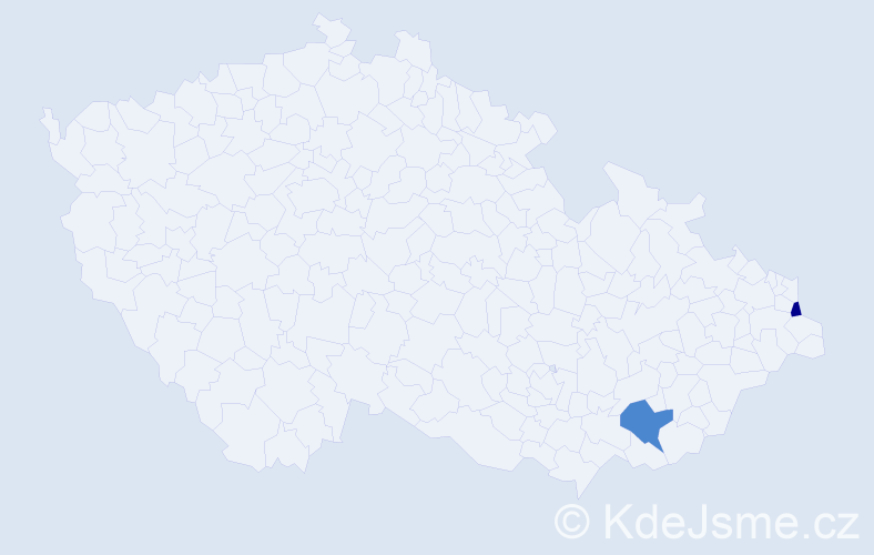 Příjmení: 'Kotapka', počet výskytů 4 v celé ČR