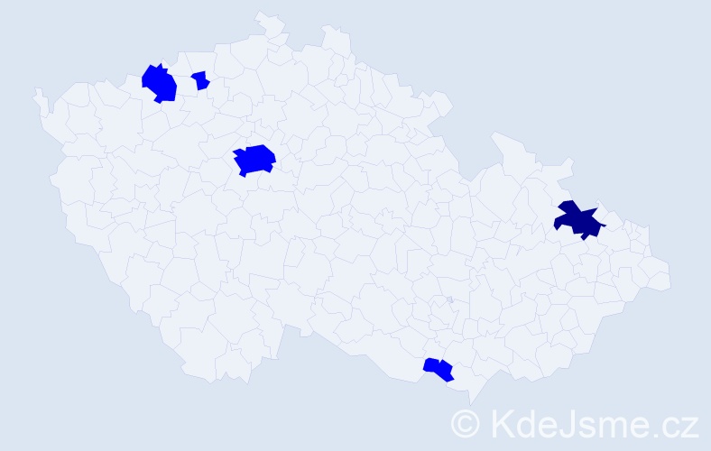 Příjmení: 'Zobelová', počet výskytů 6 v celé ČR