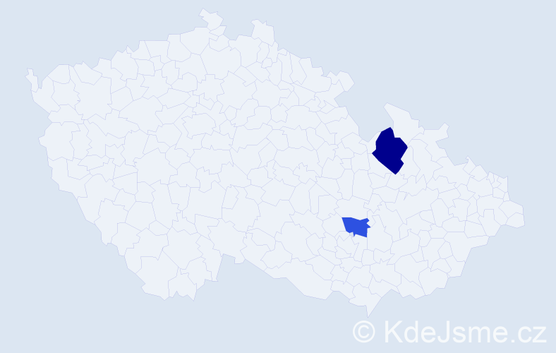 Příjmení: 'Kiffelová', počet výskytů 6 v celé ČR