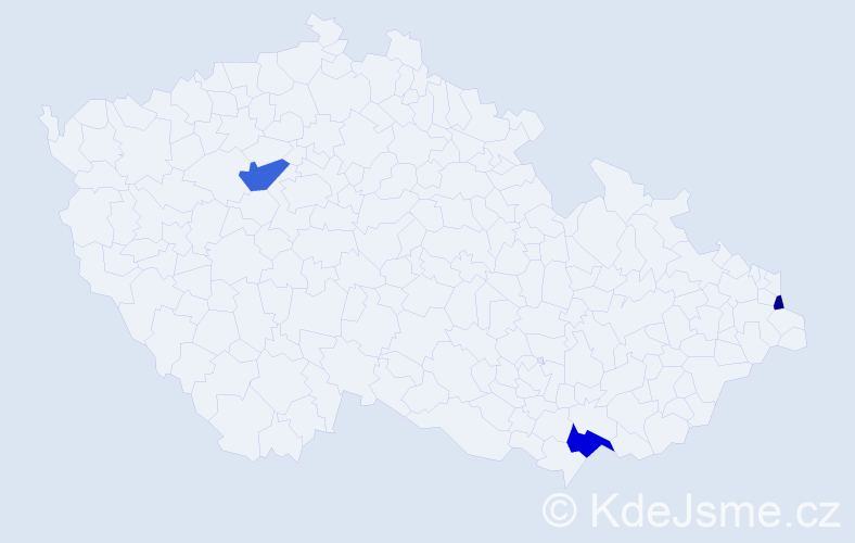 Příjmení: 'Maleková', počet výskytů 5 v celé ČR