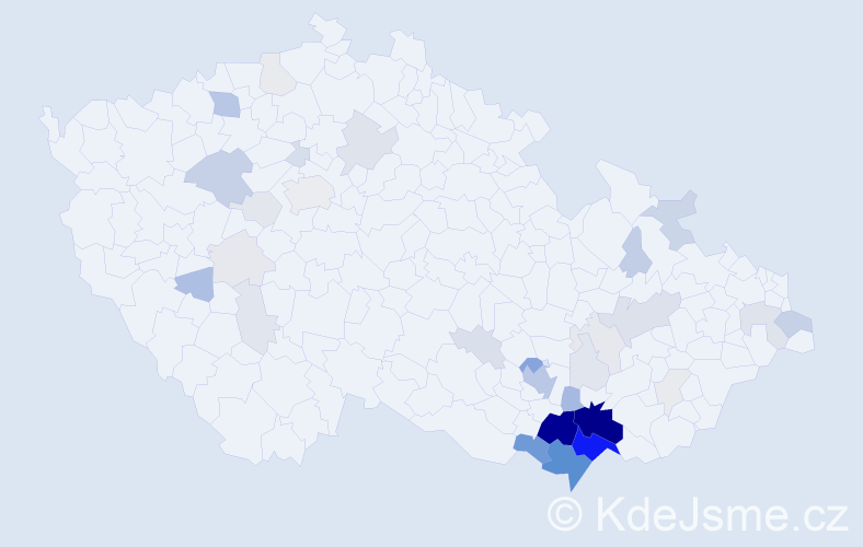 Příjmení: 'Košuličová', počet výskytů 161 v celé ČR