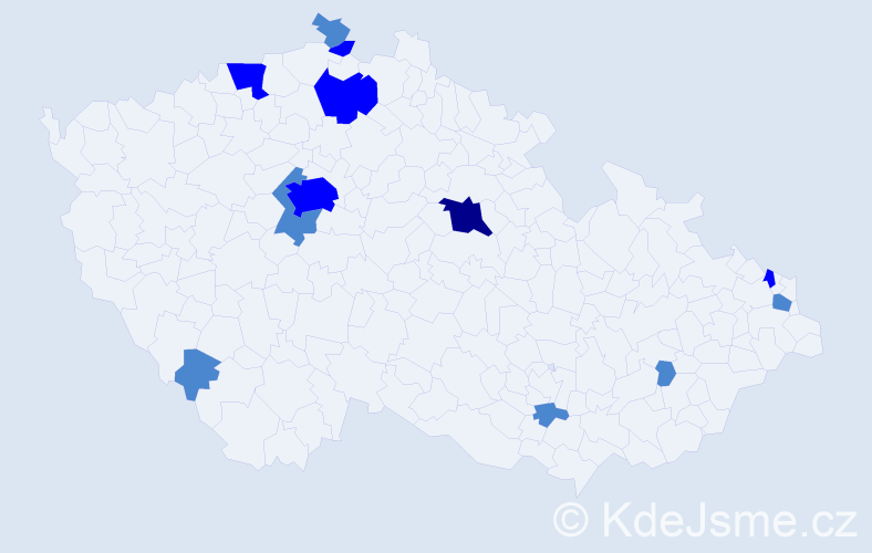 Příjmení: 'Reváková', počet výskytů 19 v celé ČR