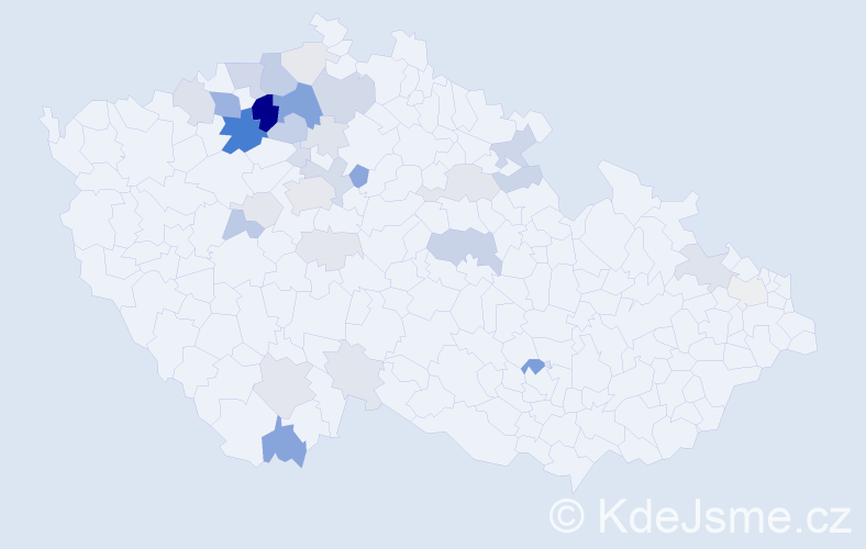 Příjmení: 'Hrzánová', počet výskytů 114 v celé ČR