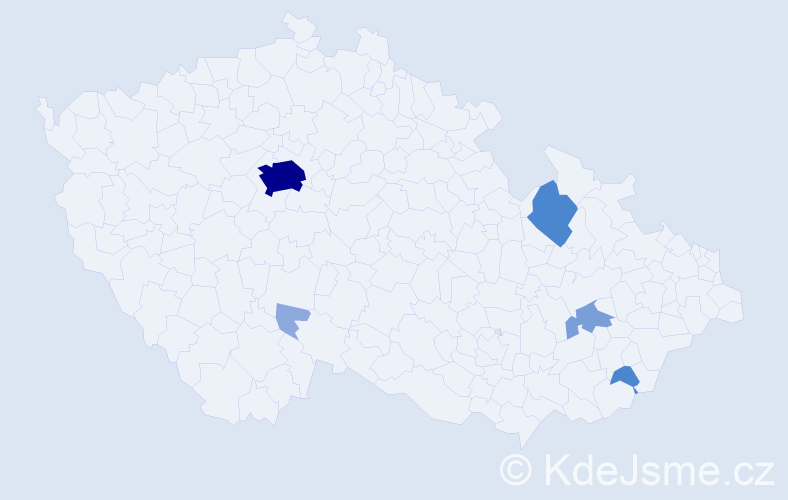 Příjmení: 'Borges', počet výskytů 16 v celé ČR