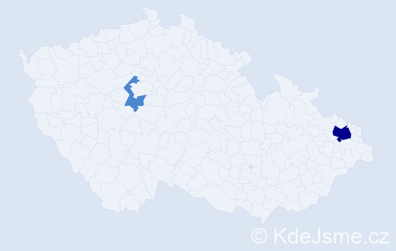 Příjmení: 'Ceremugová', počet výskytů 4 v celé ČR