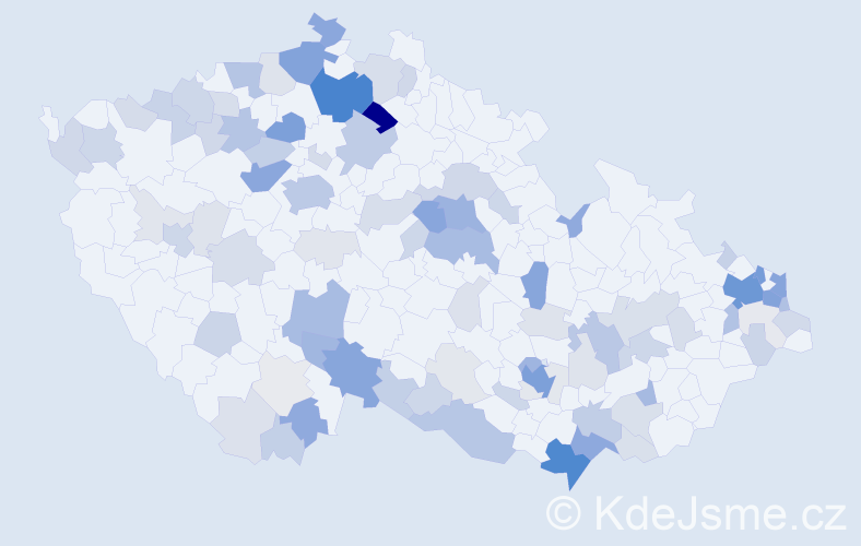 Příjmení: 'Polláková', počet výskytů 368 v celé ČR