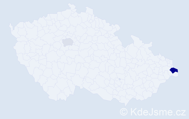 Příjmení: 'Kubok', počet výskytů 3 v celé ČR