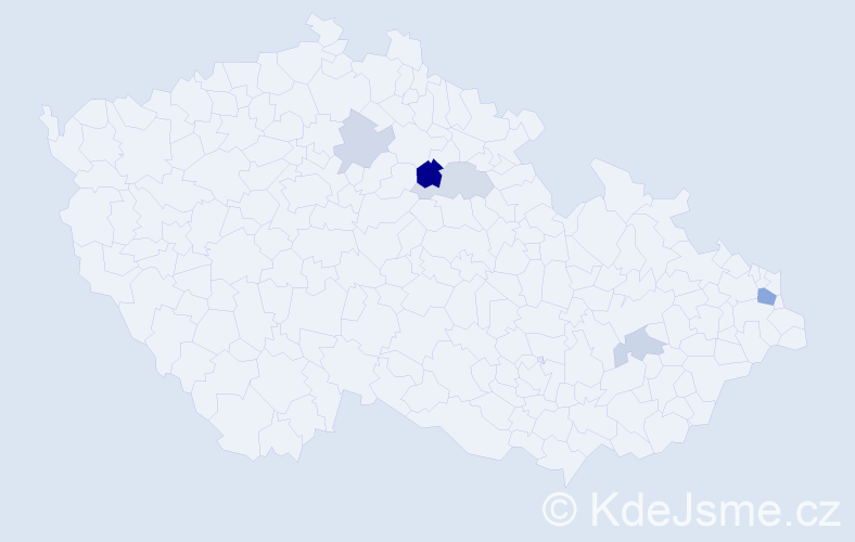 Příjmení: 'Vojtaš', počet výskytů 9 v celé ČR