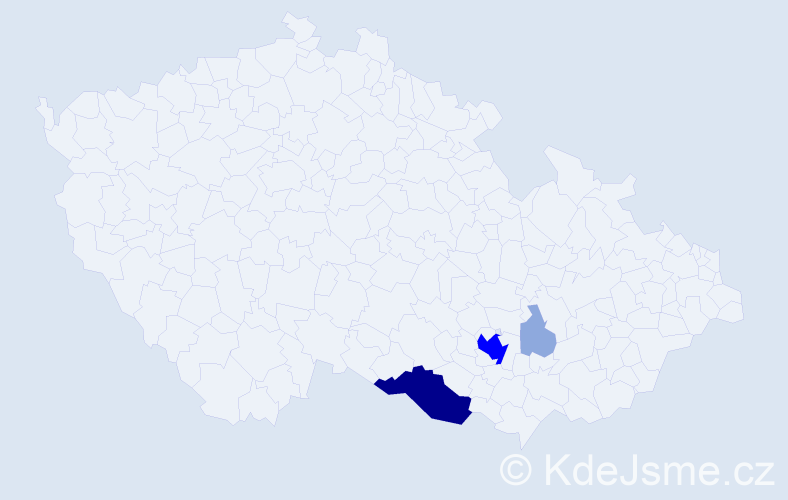 Příjmení: 'Barteysová', počet výskytů 11 v celé ČR