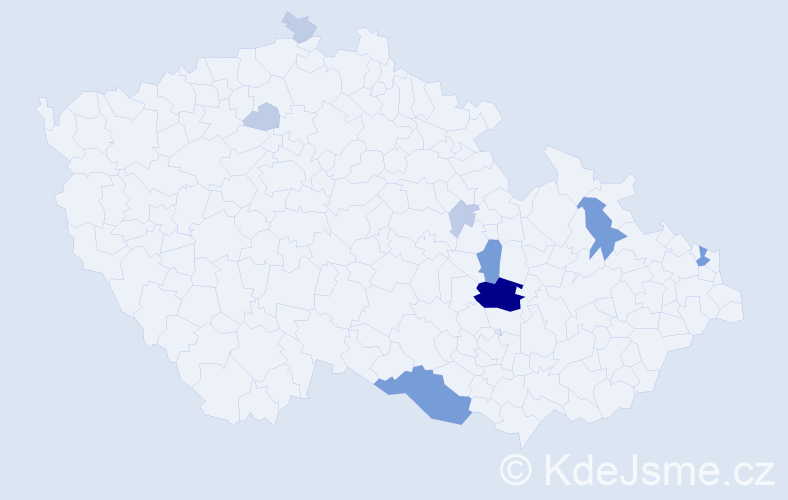 Příjmení: 'Reitschmied', počet výskytů 25 v celé ČR