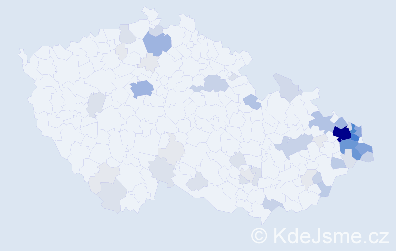 Příjmení: 'Olšar', počet výskytů 236 v celé ČR