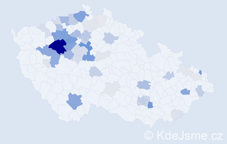 Příjmení: 'Knor', počet výskytů 175 v celé ČR