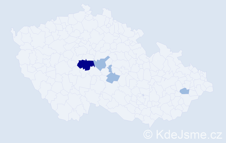 Příjmení: 'Palugová', počet výskytů 7 v celé ČR