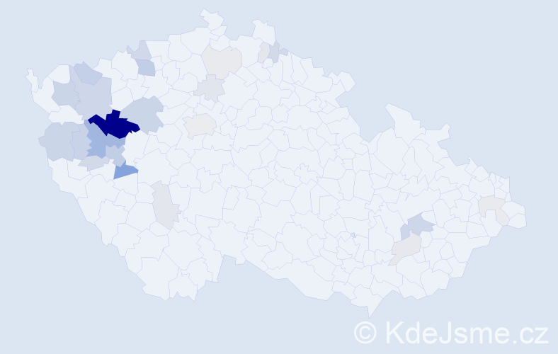 Příjmení: 'Plic', počet výskytů 74 v celé ČR