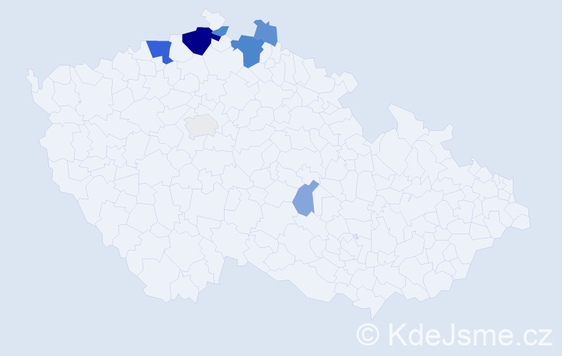 Příjmení: 'Baco', počet výskytů 21 v celé ČR