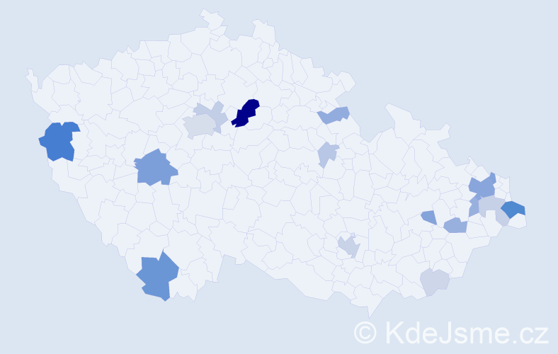Příjmení: 'Buryan', počet výskytů 71 v celé ČR