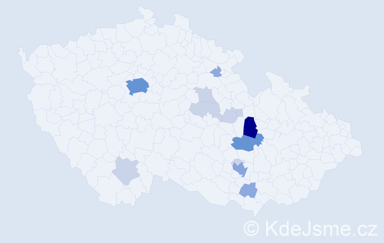 Příjmení: 'Mackerlová', počet výskytů 41 v celé ČR