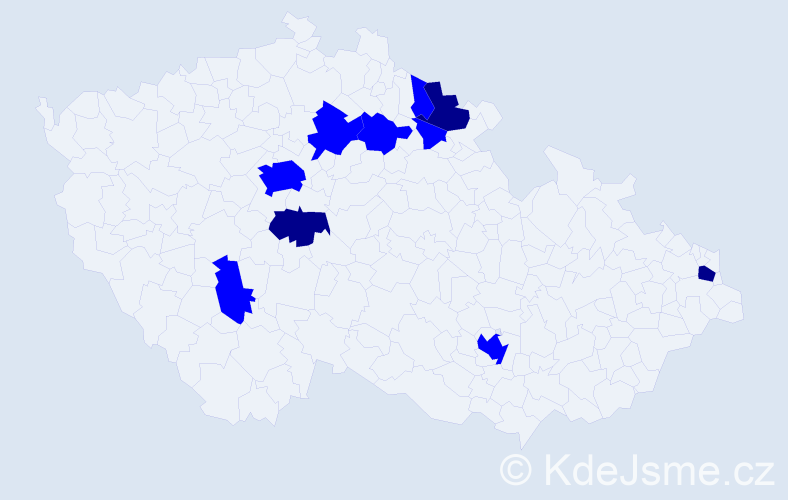 Příjmení: 'Baer', počet výskytů 13 v celé ČR