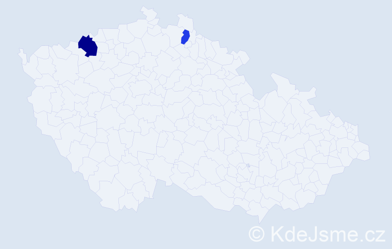 Příjmení: 'Kolpaská', počet výskytů 3 v celé ČR