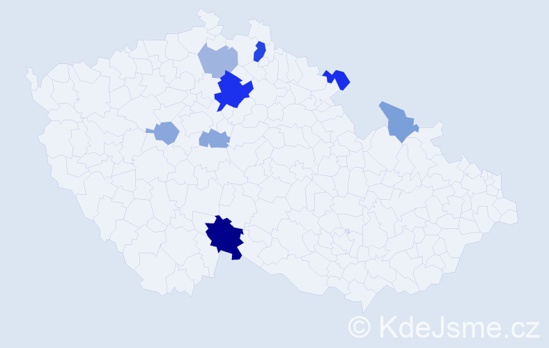 Příjmení: 'Sekelská', počet výskytů 17 v celé ČR