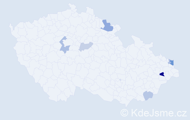 Příjmení: 'Pastieriková', počet výskytů 14 v celé ČR