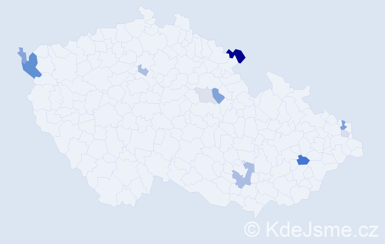 Příjmení: 'Rojkovičová', počet výskytů 22 v celé ČR