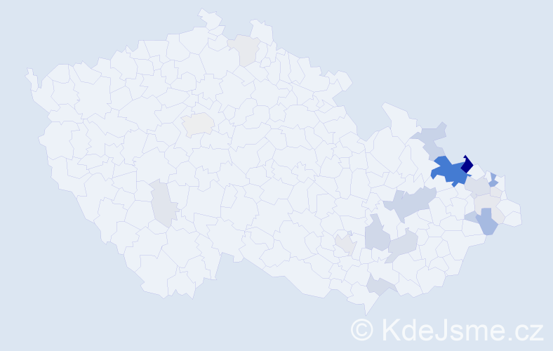 Příjmení: 'Stromská', počet výskytů 73 v celé ČR