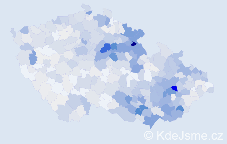 Příjmení: 'Suchánek', počet výskytů 2986 v celé ČR