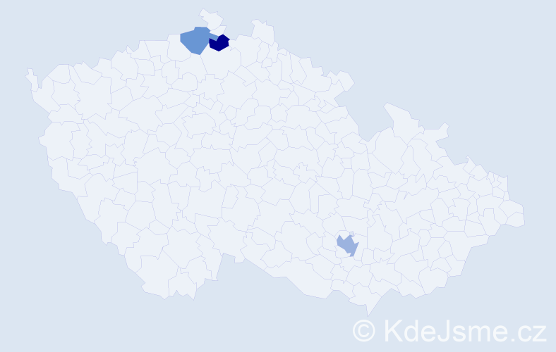 Příjmení: 'Klescht', počet výskytů 7 v celé ČR