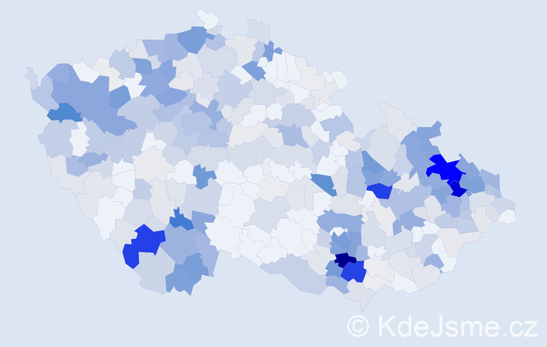 Příjmení: 'Klein', počet výskytů 1613 v celé ČR