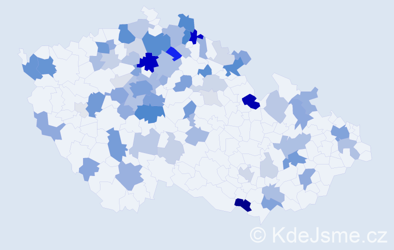 Příjmení: 'Bergmann', počet výskytů 251 v celé ČR