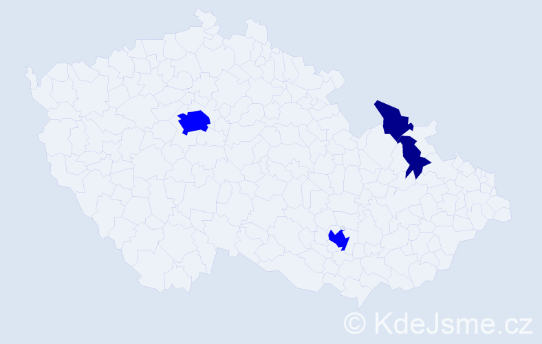 Příjmení: 'Kovačevitá', počet výskytů 6 v celé ČR