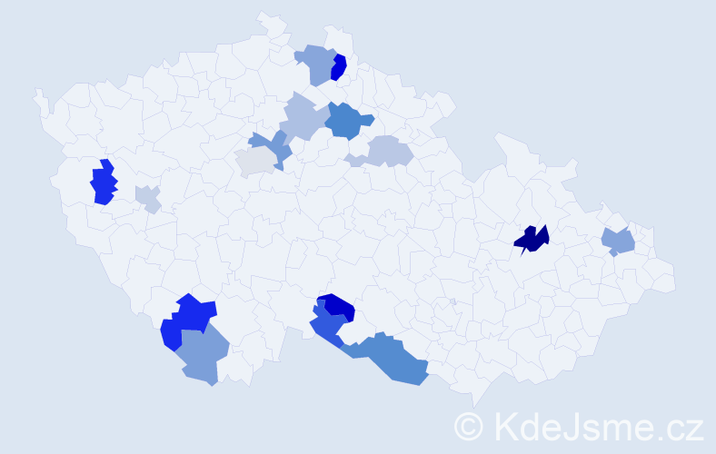 Příjmení: 'Drobňák', počet výskytů 30 v celé ČR