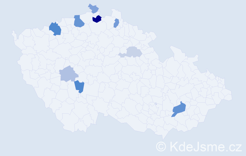 Příjmení: 'Falcmanová', počet výskytů 20 v celé ČR
