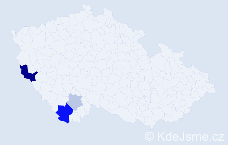 Příjmení: 'Faschingbauer', počet výskytů 21 v celé ČR