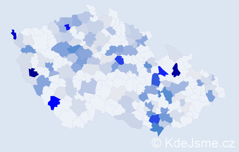 Příjmení: 'Peková', počet výskytů 473 v celé ČR