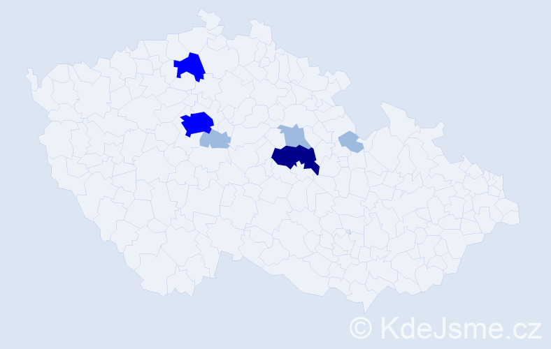 Příjmení: 'Velendorf', počet výskytů 13 v celé ČR