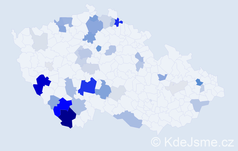 Příjmení: 'Babůrková', počet výskytů 122 v celé ČR