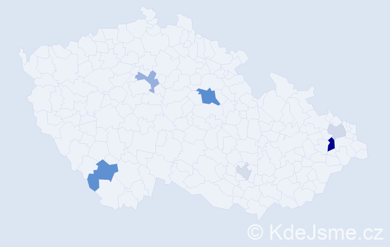 Příjmení: 'Elliott', počet výskytů 10 v celé ČR