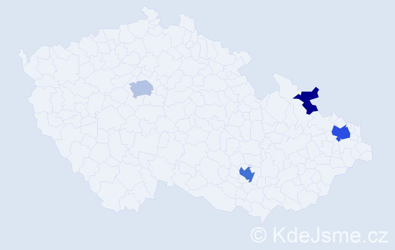 Příjmení: 'Bachrach', počet výskytů 9 v celé ČR