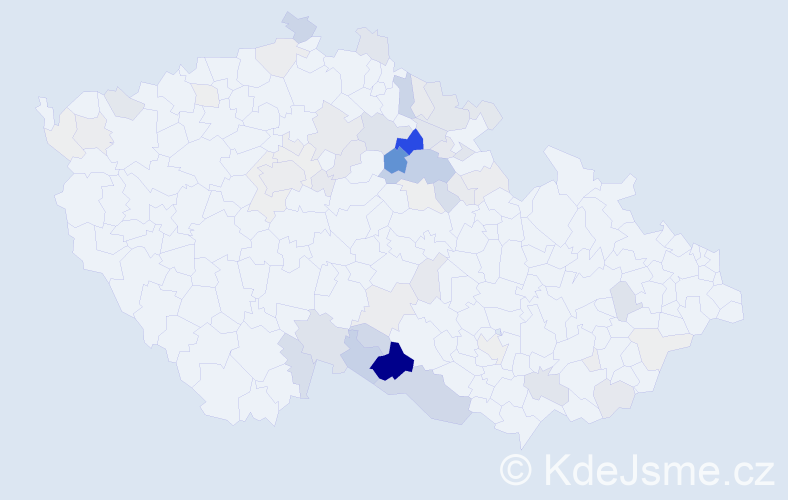 Příjmení: 'Tobolka', počet výskytů 232 v celé ČR